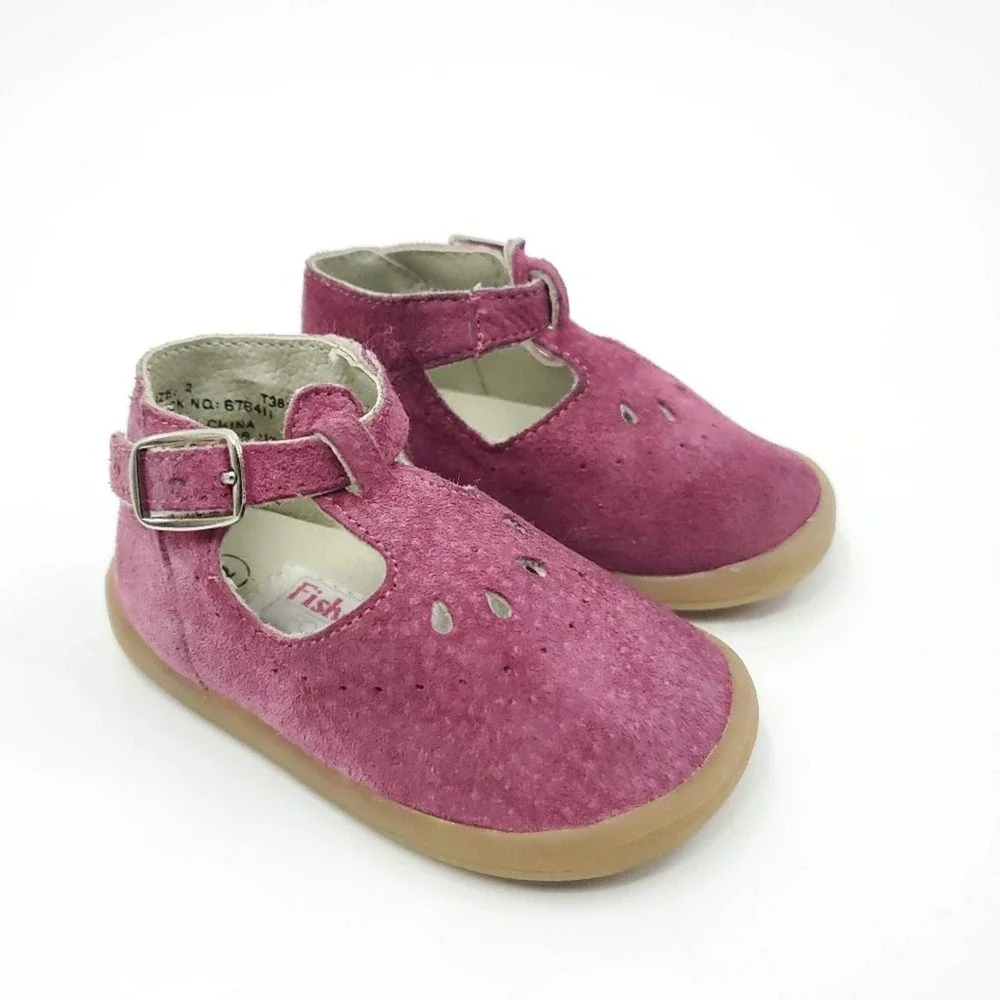Fisher Price Baby Girl Magenta Mary Janes 2T Vintage